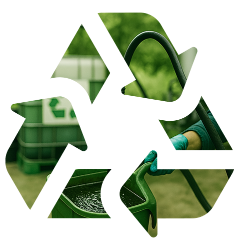 Recycling Symbol with Nature Texture