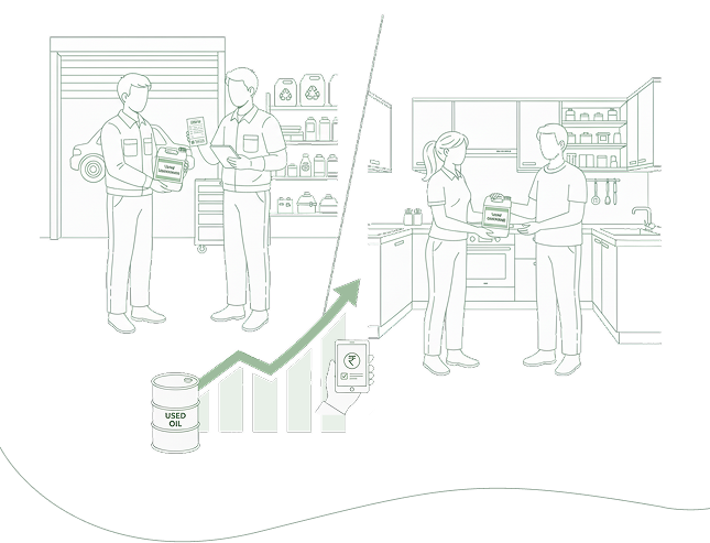 Recycling process illustration